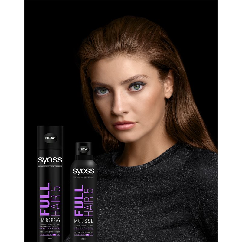 Syoss Full Hair 5 Styling Mousse With Extra Strong Hold 250 Ml