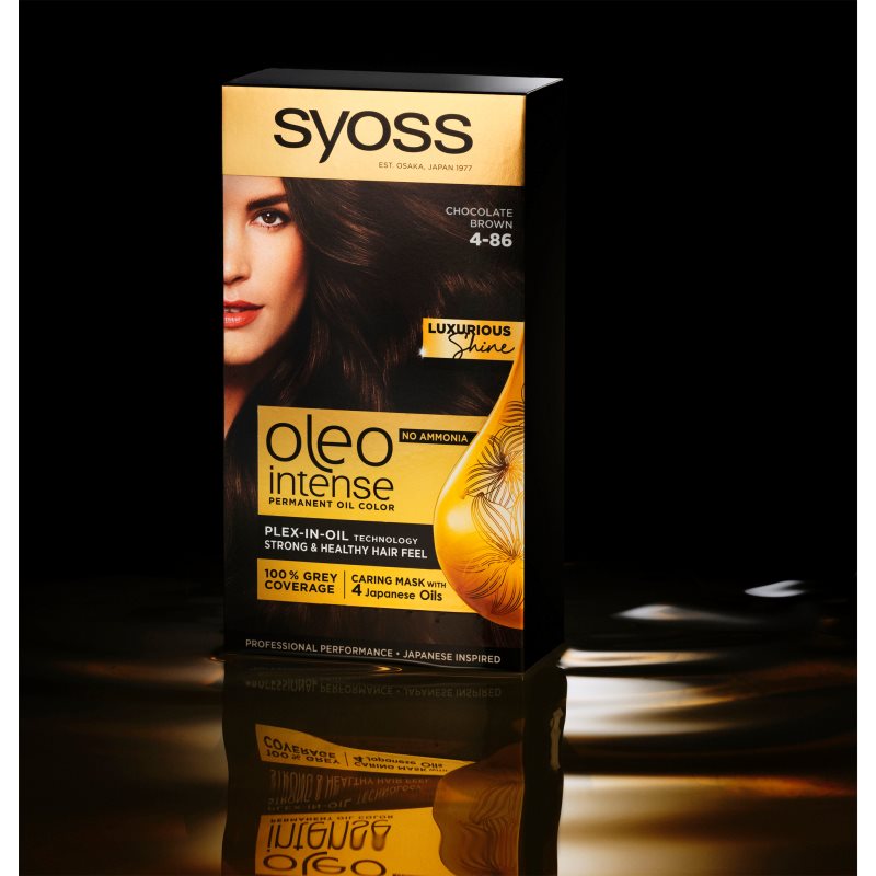 Syoss Oleo Intense перманентна фарба для волосся з олією відтінок 4-86 Chocolate Brown 1 кс