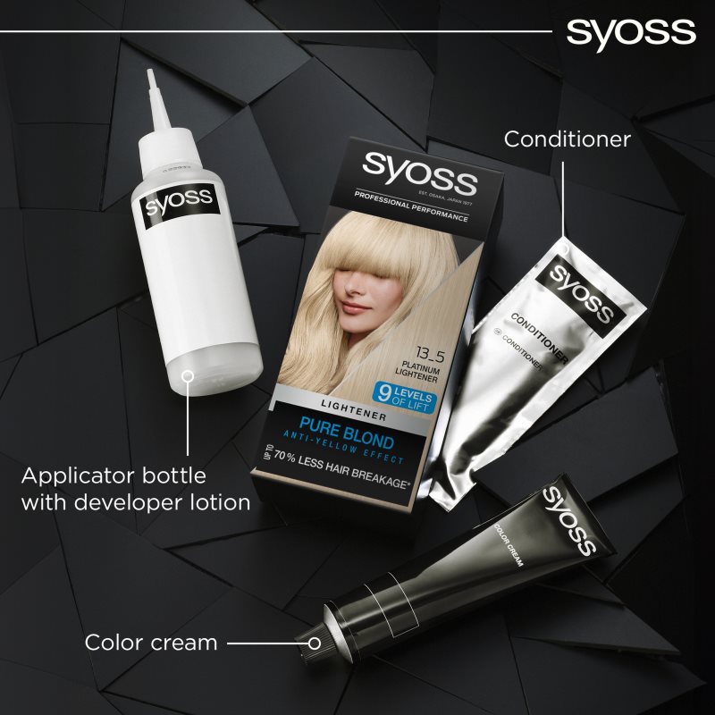 Syoss Intensive Blond Décolorant Pour éclaircir Les Cheveux Teinte 13-5 Platinum Lightener 1 Pcs