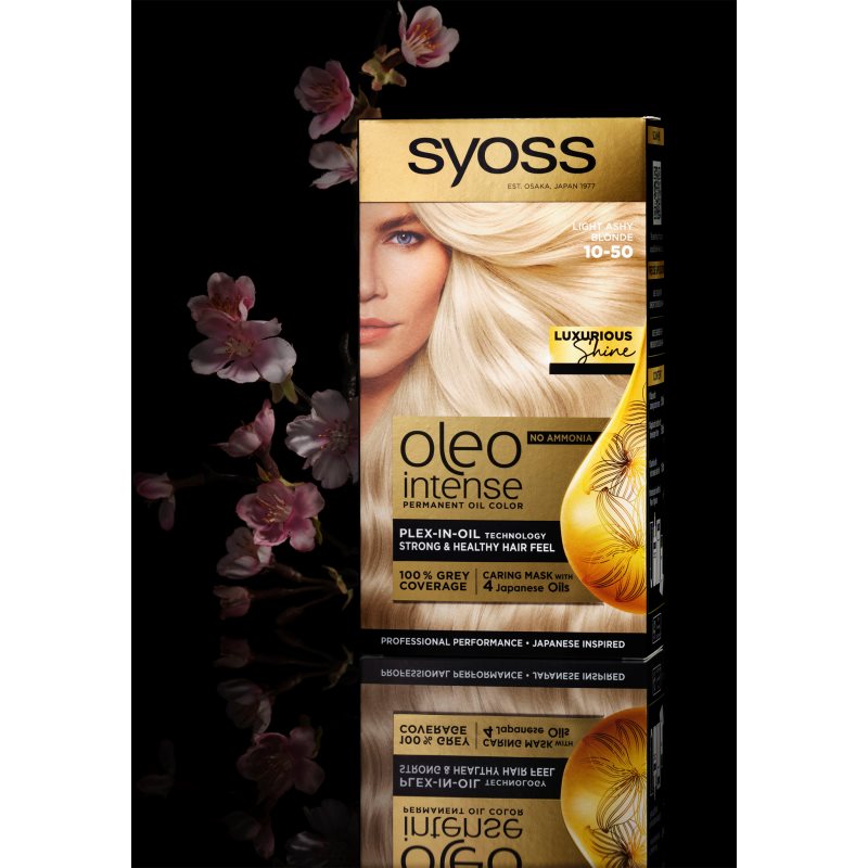 Syoss Oleo Intense перманентна фарба для волосся з олією відтінок 10-50 Light Ashy Blond 1 кс