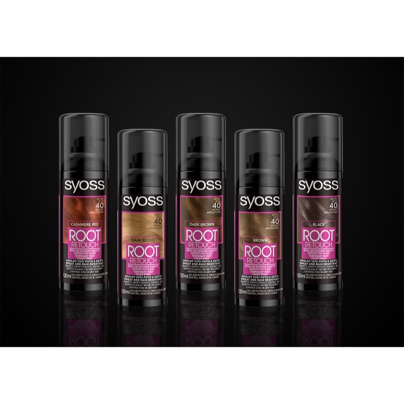 Syoss Root Retoucher Root Touch-up Hair Dye In A Spray Shade Black 120 Ml