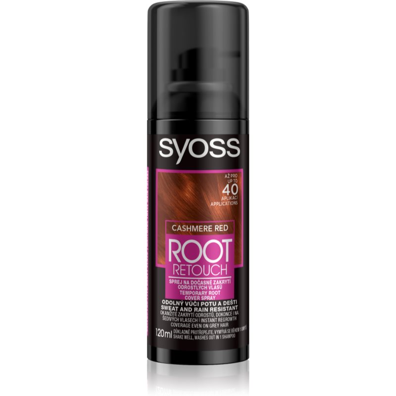 Syoss Root Retoucher tonirana barva za narastek v pršilu odtenek Cashmere Red 120 ml