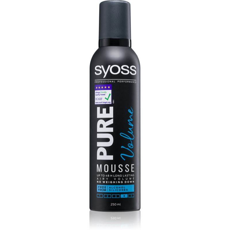 Syoss Pure Volume пінка для волосся для довготривалого об'єму 250 мл