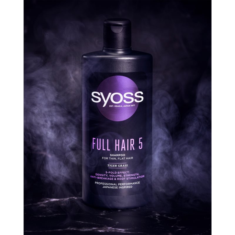 Syoss Full Hair 5 шампунь для ослабленого волосся для об'єму і життєвої сили 440 мл