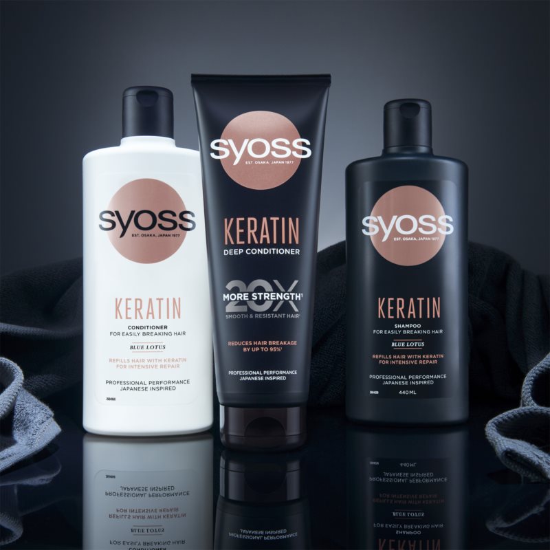 Syoss Keratin Conditioner For Brittle And Stressed Hair 440 Ml