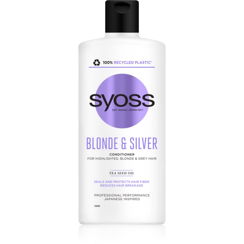 Syoss Blonde & Silver Conditioner For Blonde And Grey Hair 440 Ml