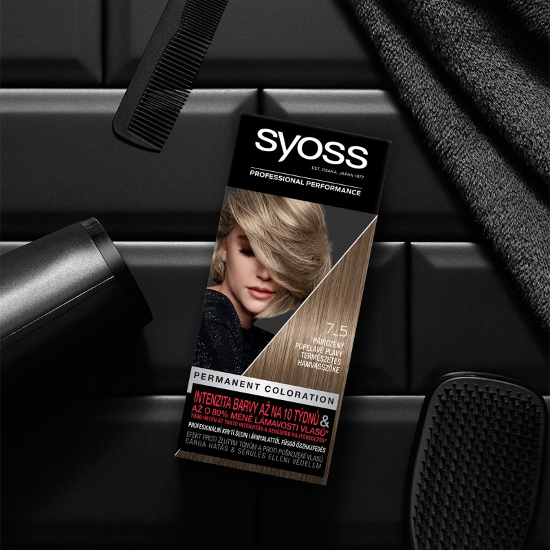 Syoss Color перманентна фарба для волосся відтінок 7-5 Natural Ashy Blond