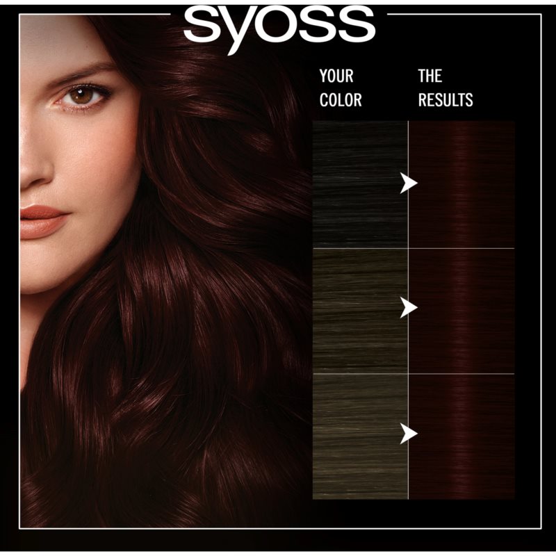 Syoss Oleo Intense перманентна фарба для волосся з олією відтінок 3-22 Midnight Bordeaux 1 кс