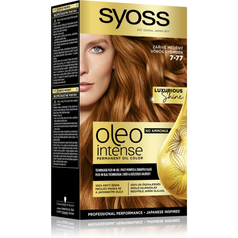 E-shop Syoss Oleo Intense permanentní barva na vlasy s olejem odstín 7-77 Red Ginger 1 ks