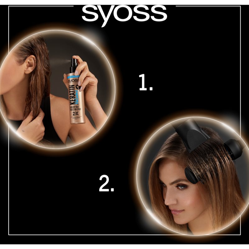 Syoss Keratin спрей термозахист для волосся для збільшення об'єму 200 мл