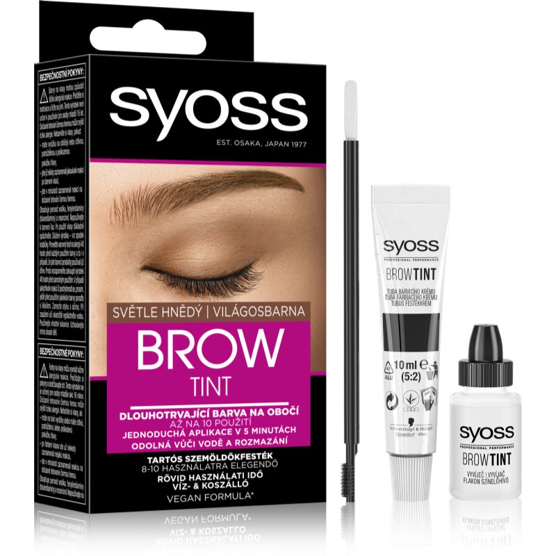 Syoss Brow Tint Farbe für die Augenbrauen Farbton Light Brown 10 ml