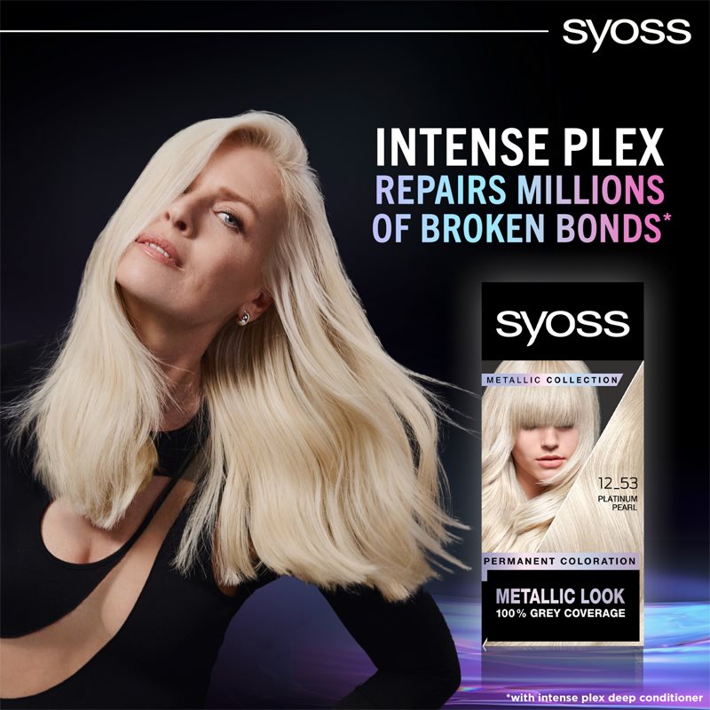 Syoss Color Metallic Collection Coloration Cheveux Permanente Teinte 12_53 Platinum Pearl 1 Pcs