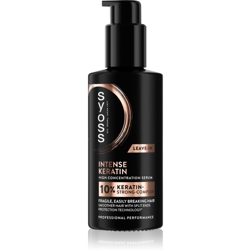 Syoss Intense Keratin hiuksiin jätettävä seerumi erittäin vaurioituneille hiuksille 100 ml