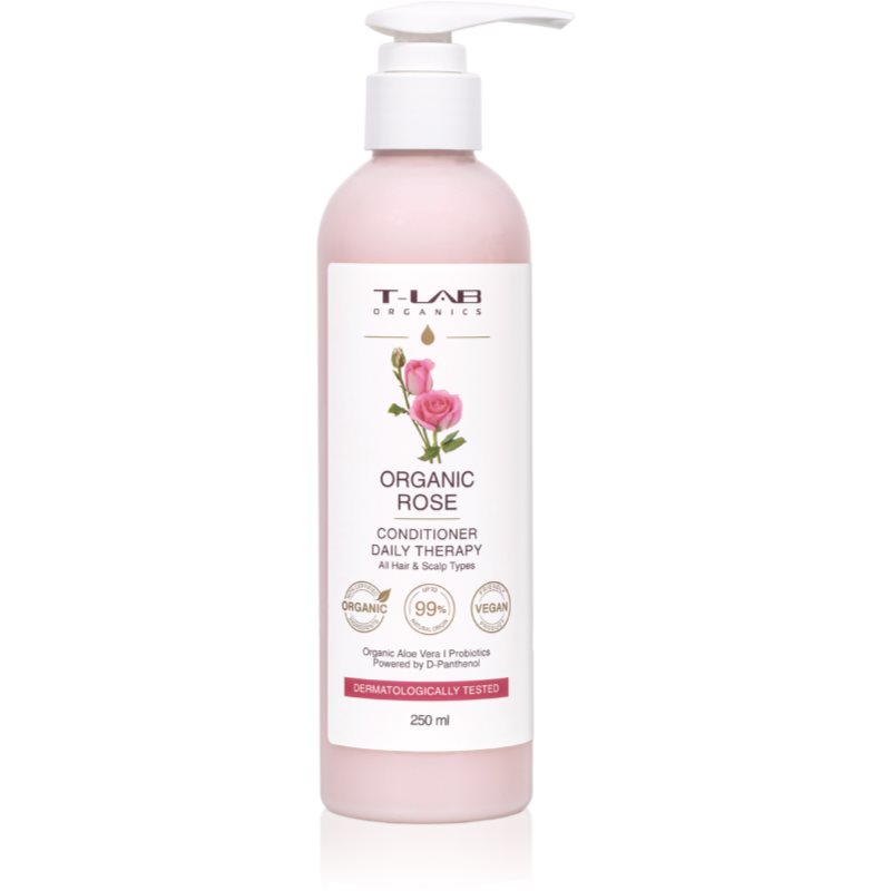 T-LAB Organics Organic Rose Daily Therapy Conditioner hydrating and soothing hair conditioner for ev
