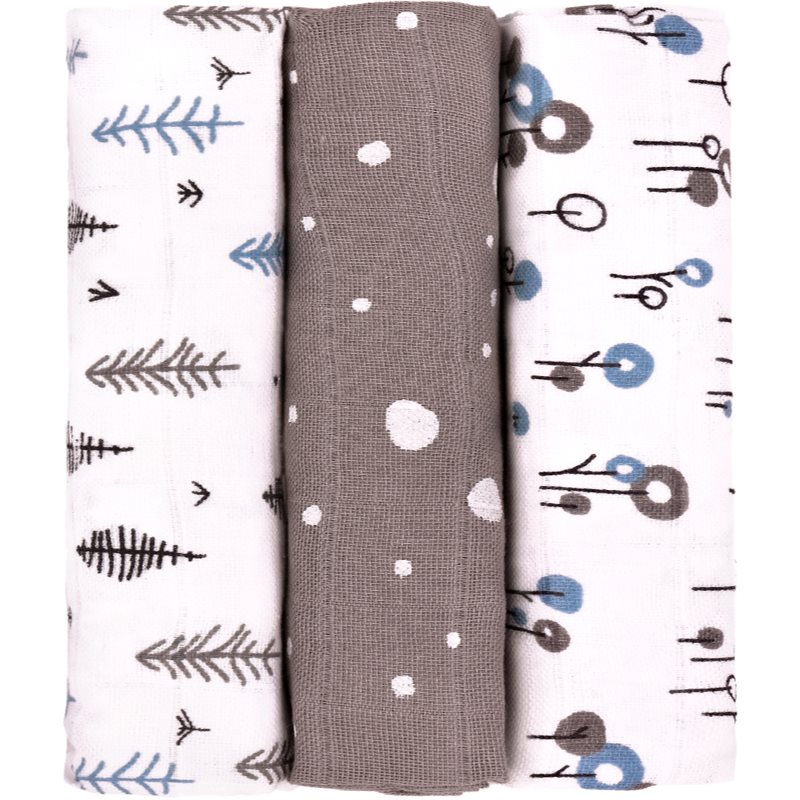 T-TOMI TETRA Grey Trees cloth nappies 70x70 cm 3 pc
