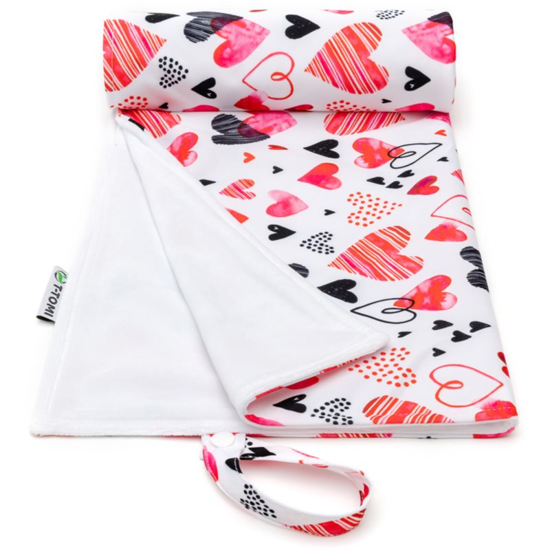 T-TOMI Changing Pad Hearts Washable Changing Mat 50x70 Cm 1 Pc