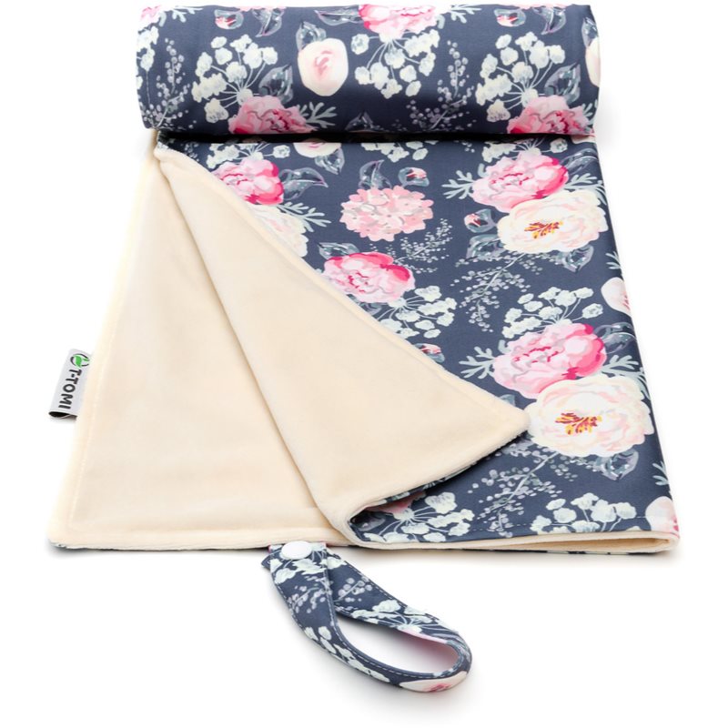 T-TOMI Changing Pad Grey Flowers - Colour Washable Changing Mat 50x70 Cm 1 Pc