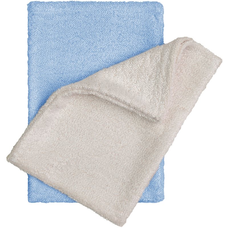 T-Tomi Bamboo Washcloth Natur   Blue кърпа за измиване 14x20 cm 2 бр.