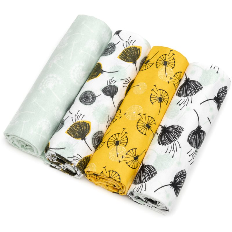 T-Tomi Cloth Diapers Dandelions plenice iz blaga 76x76 cm 4 kos
