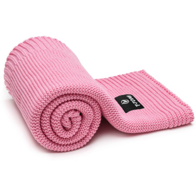 E-shop T-TOMI Knitted Blanket Pink Waves pletená deka 80 x 100 cm 1 ks
