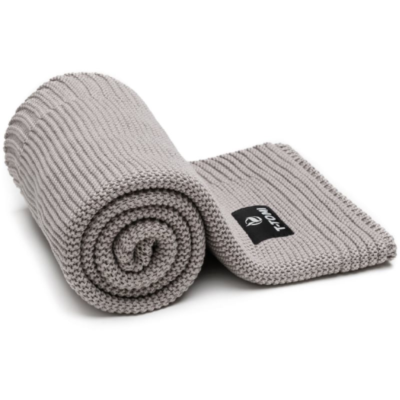 T-TOMI Knitted Blanket Grey Waves в'язаний плед 80 X 100 Cm 1 кс