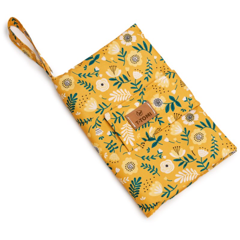 T-Tomi Diaper Bag сумка для підгузків Mustard Flowers 21x28 см