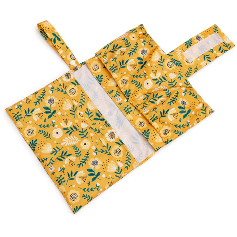 T-Tomi Diaper Bag Nappy Holder Mustard Flowers 21x28 Cm