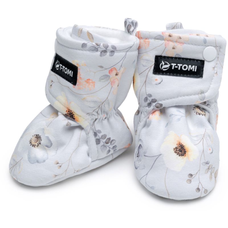 T-TOMI Booties Flowers Baby Shoes 6-9 Months