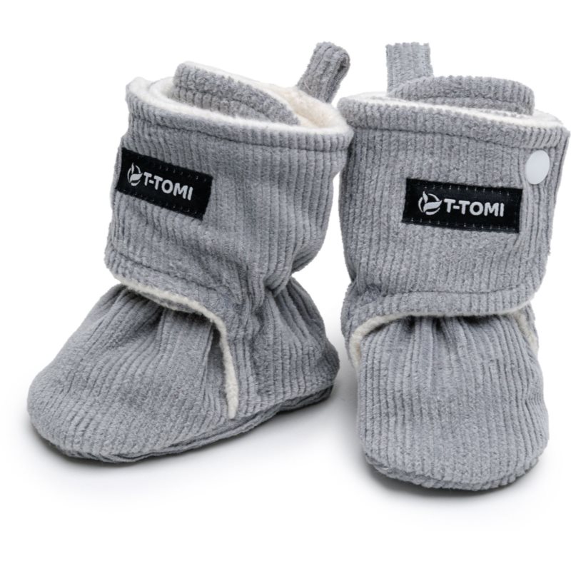 T-TOMI Booties Grey dětské capáčky 0-3 months Warm