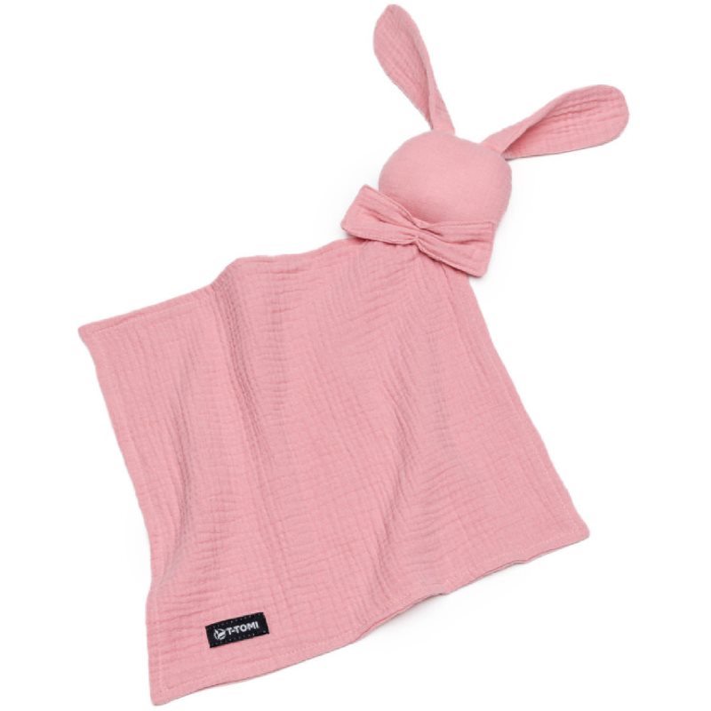 T-TOMI BIO Muslin Cuddle Cloth alvóka Pink 30x30 cm 1 db