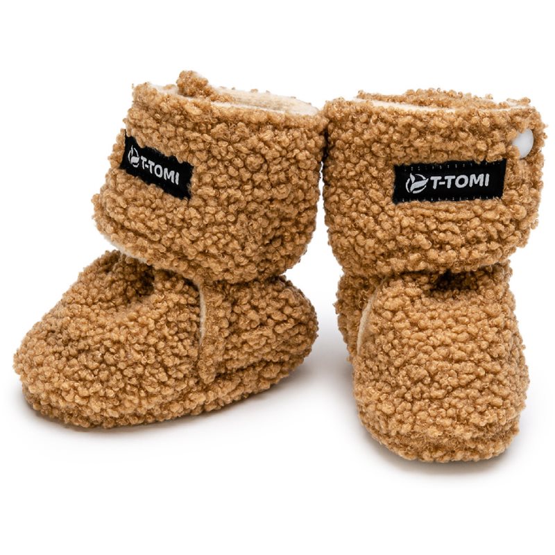 T-TOMI TEDDY Booties Brown baby shoes 3-6 months 1 pc
