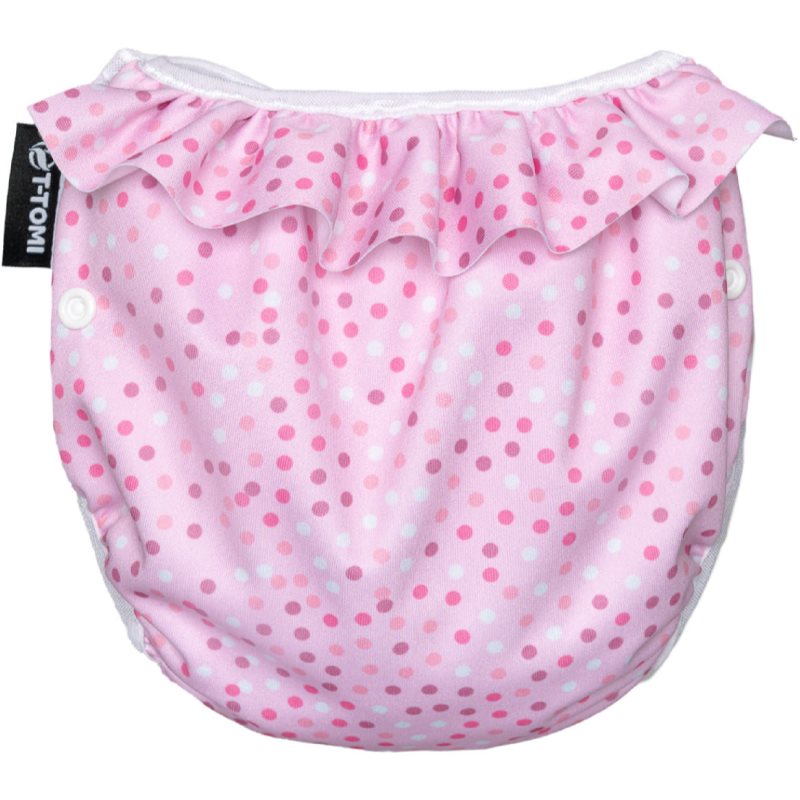 T-TOMI Diaper Swimwear Pink Dots prateľné plienkové plavky 5 - 15 kg 1 ks