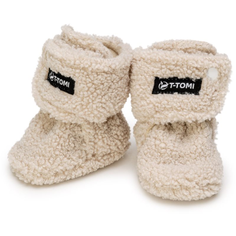 T-TOMI TEDDY Booties Cream baby shoes 0-3 months 1 pc
