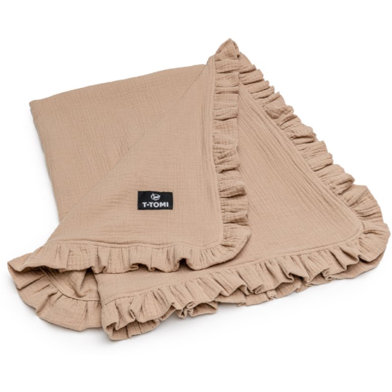 T-TOMI Muslin Blanket Blanket Beige 80 X 100 Cm 1 Pc