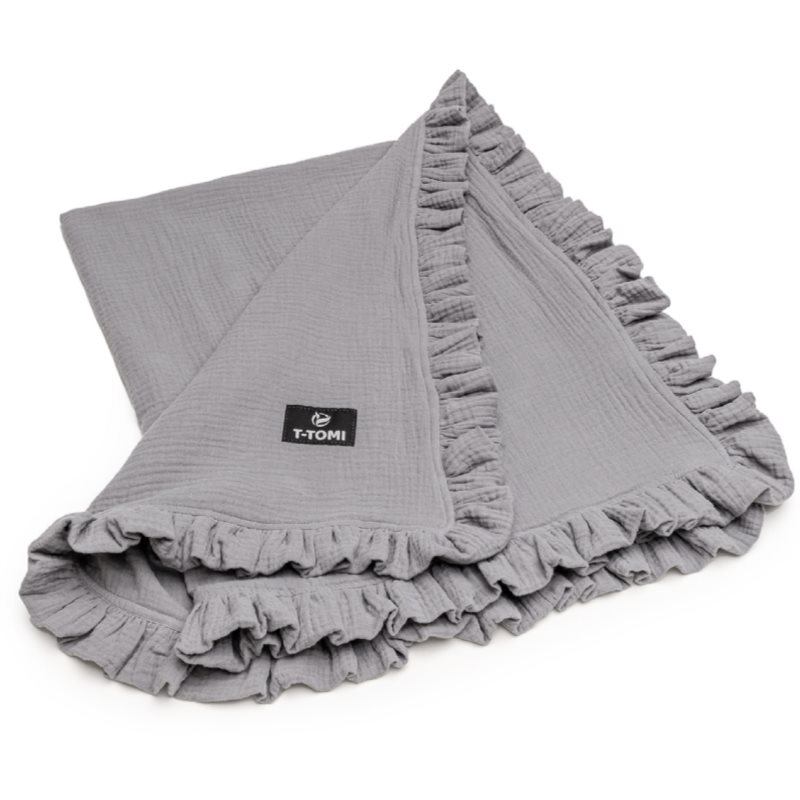 T-TOMI Muslin Blanket deka Grey 80 x 100 cm 1 ks