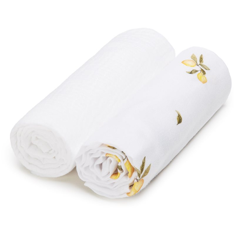 T-TOMI BIO Muslin Diapers cloth nappies Lemonade 65 x 65 cm 2 pc
