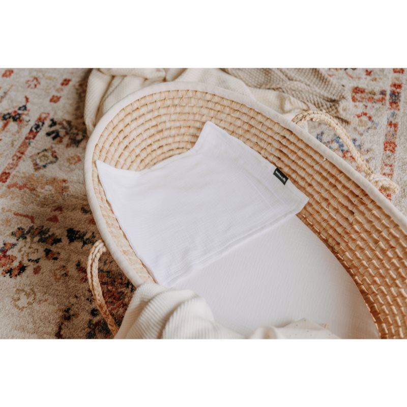 T-TOMI BIO Muslin Diaper Under the Head Kopfunterlage aus Musselin White 30 x 40 cm 1 St.