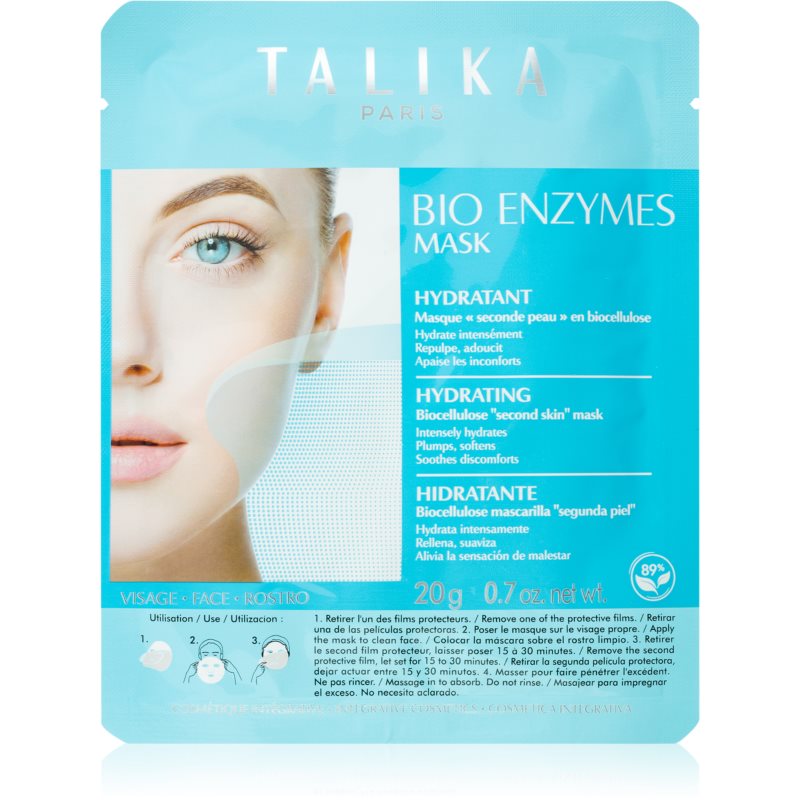 Talika Bio Enzymes Mask Hydrating drėkinamoji tekstilinė veido kaukė 20 g