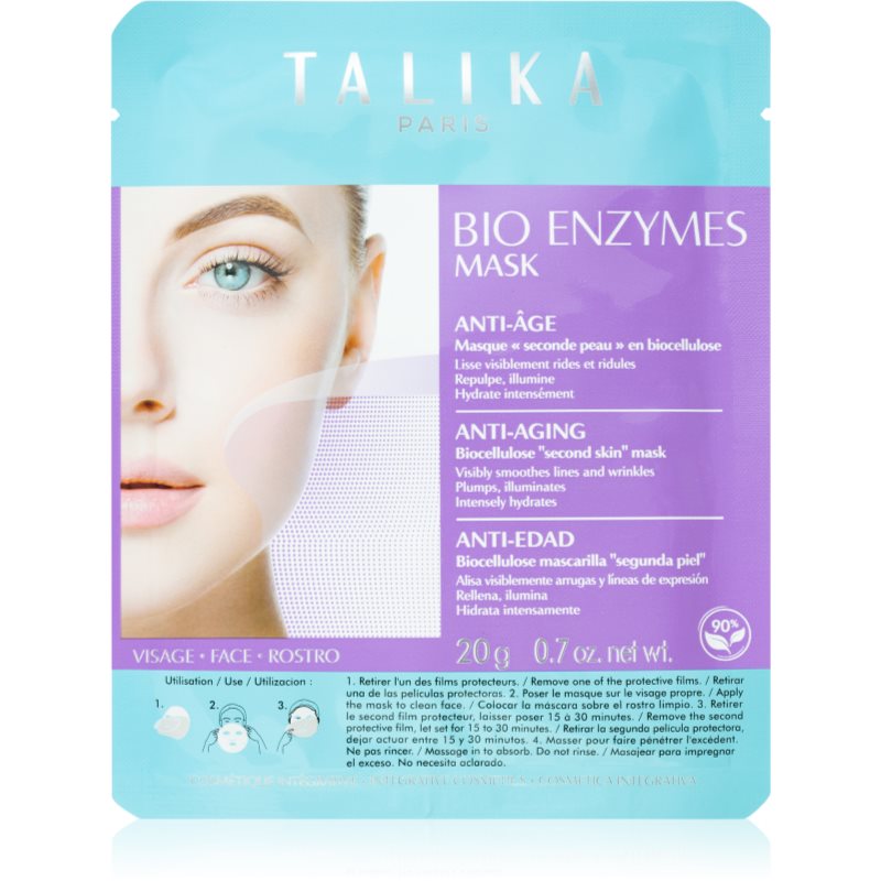 Talika Bio Enzymes Mask Anti-Age tekstilinė veido kaukė nuo raukšlių 20 g