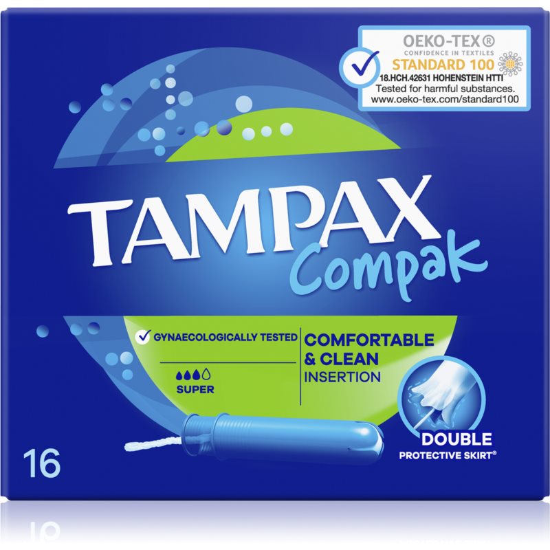 Tampax Compak Super tampóny s aplikátorom 16 ks
