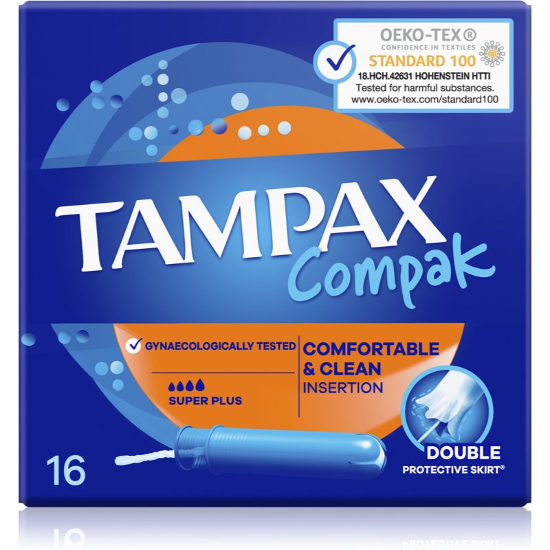 Tampax Compak Super Plus тампони з аплікатором 16 кс