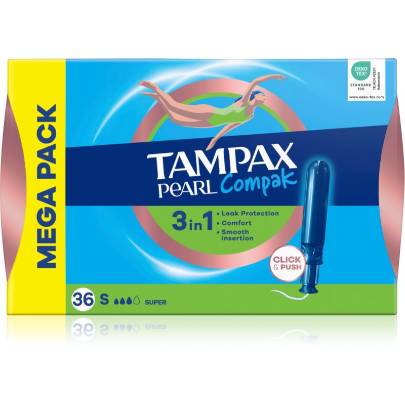 Tampax Pearl Compak Super tampony s aplikátorem 36 ks