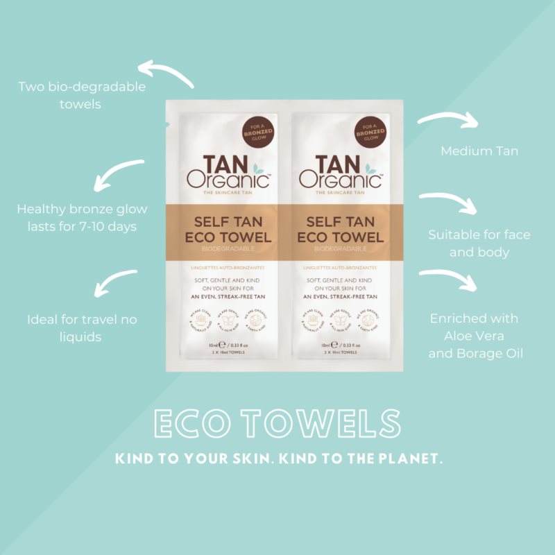 TanOrganic The Skincare Tan Lingette Auto-bronzante 2x10 Ml