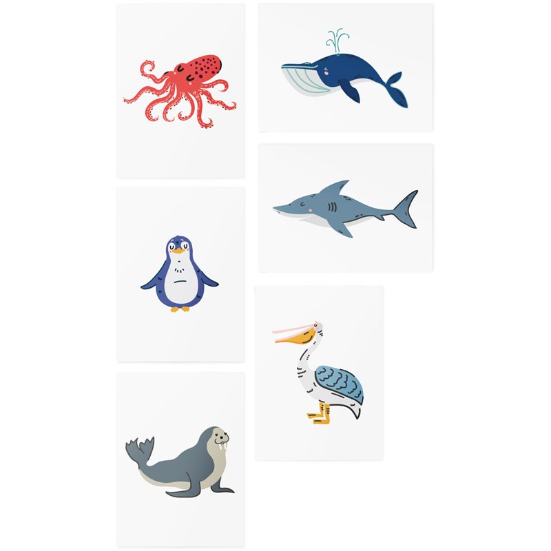 TATTonMe AR Set Ocean Animals tetovaža za otroke 3 y  6 kos