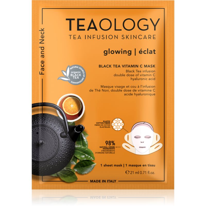 Teaology Face Mask Vitamin C maschera in tessuto con vitamina C 21 ml