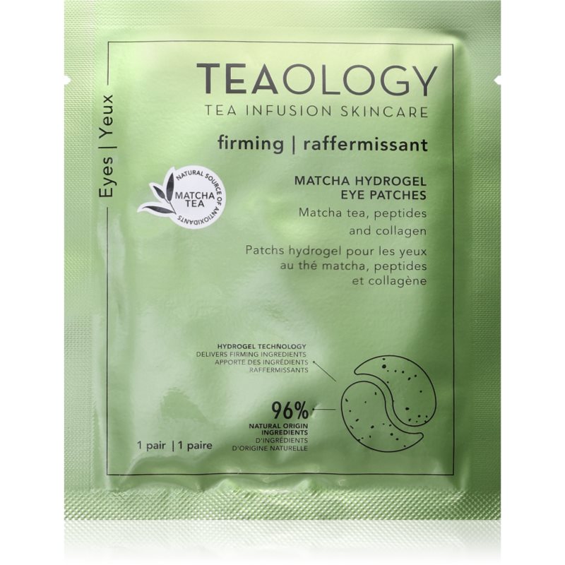 Teaology Matcha Infusion Hydrogel Eye Patches pernuțe din hidrogel cu efect regenerator pentru zona ochilor cu colagen 1 pereche