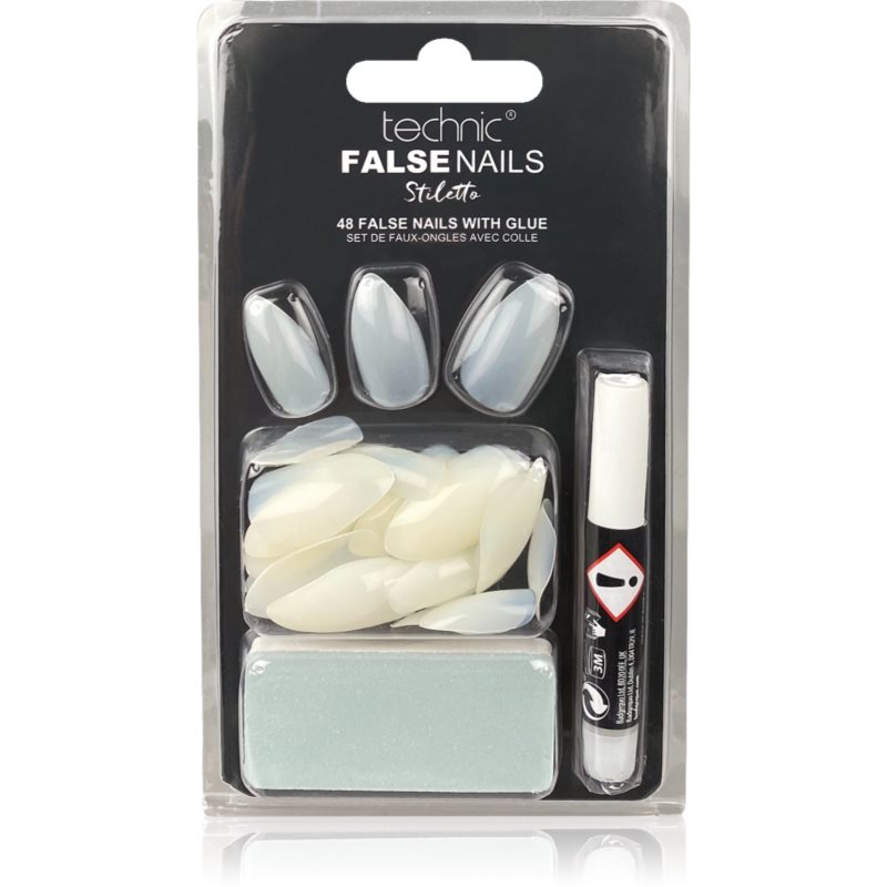 Technic Cosmetics False Nails Stiletto umělé nehty 48 ks