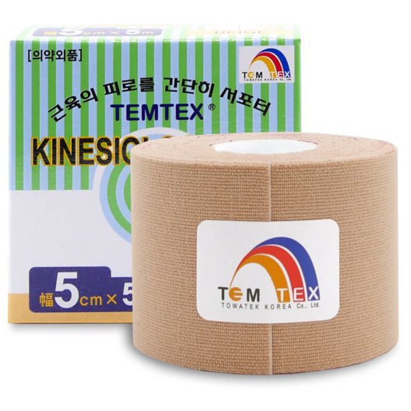 Temtex Tape Classic еластична стрічка для суглобів та м'язів колір Beige 1 кс