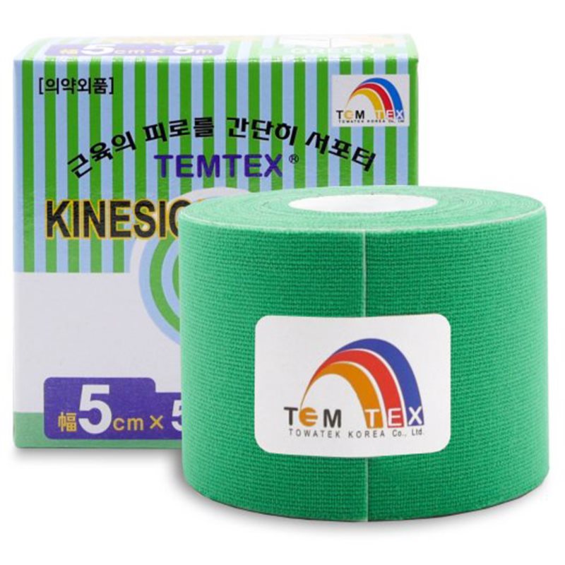 Temtex Tape Classic еластична стрічка для суглобів та м'язів колір Green 1 кс