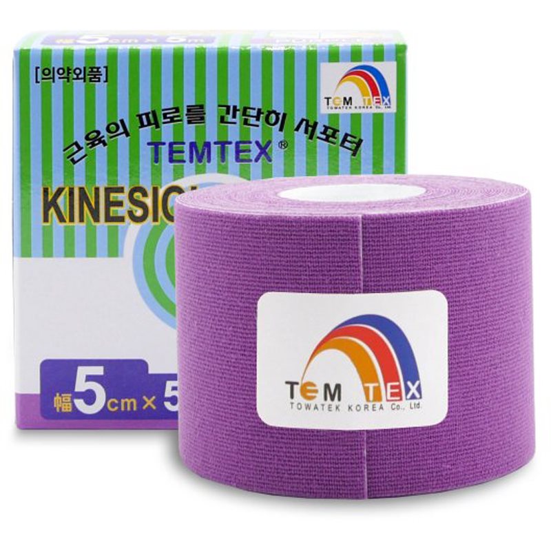 Temtex Tape Tourmaline еластична стрічка для суглобів та м'язів колір Purple 1 кс